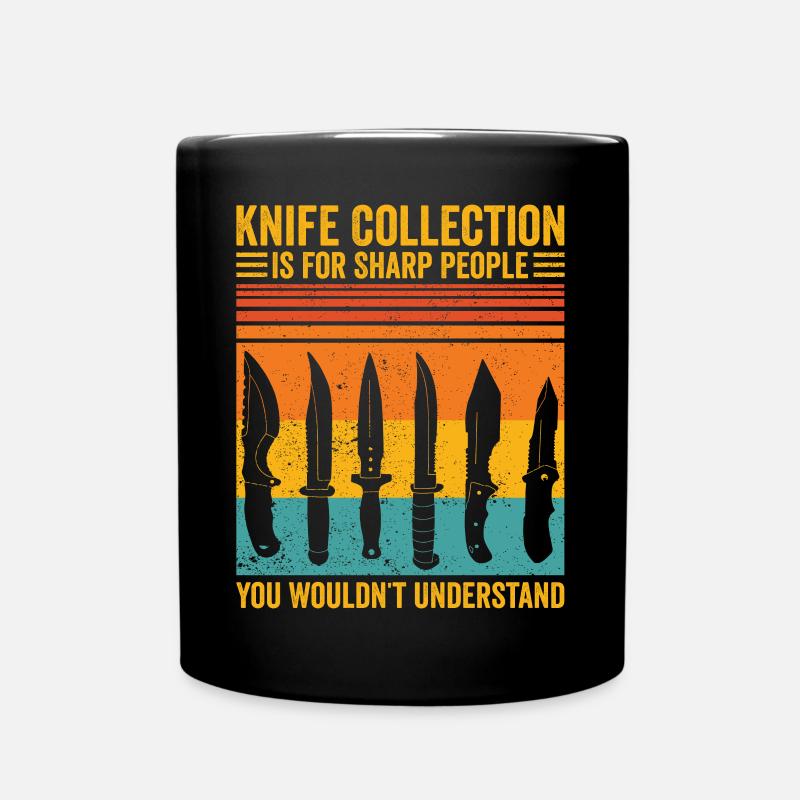 Drôle de collectionneur de couteaux - Mug uni - noir