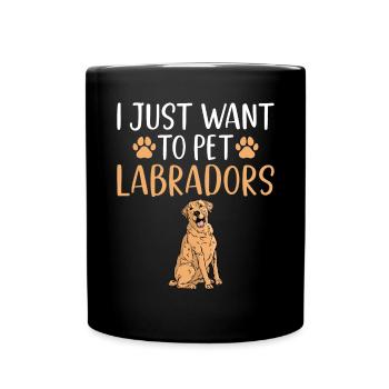 Cadeaux amoureux du Labrador - Mug uni - noir - Devant