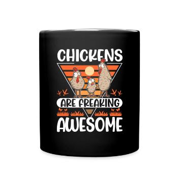 Chickens Farmer Chicken Gift Farmer - Full Colour Mug - black - Front