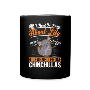 Chinchilla Cadeau Souris Laineuse Chinchilla à queue courte - Mug uni - noir - Devant