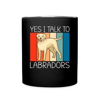 Labrador Liebhaber Geschenke - Tasse einfarbig - Schwarz - Vorne