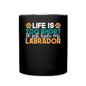 Labrador Liebhaber Geschenke - Tasse einfarbig - Schwarz - Vorne