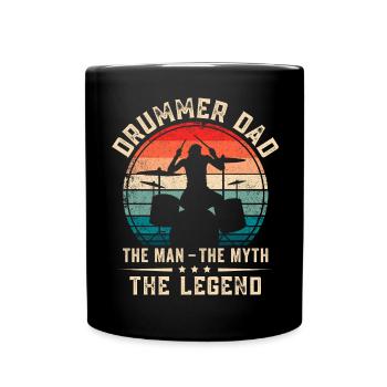 Batteur Papa Tambour Papa Joueur de tambour - Mug uni - noir - Devant
