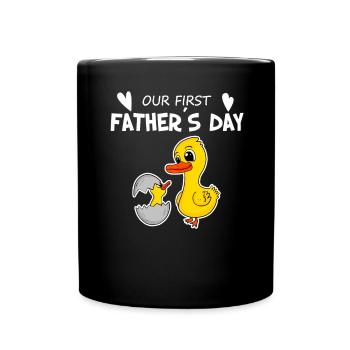 Father's Day motif - first Father's Day gift - Full Colour Mug - black - Front