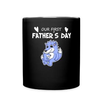 Fête des Pères - Premier cadeau de la fête des Pères - Mug uni - noir - Devant