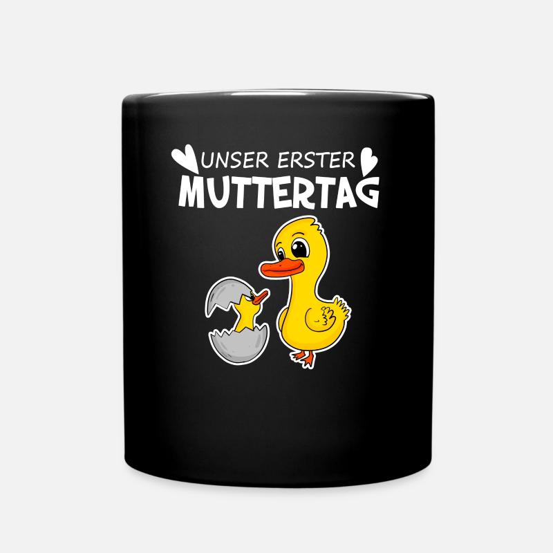 Muttertag - erster Muttertag Geschenk - Tasse einfarbig - Schwarz