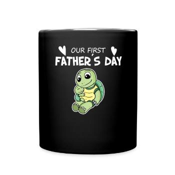 Fête des Pères - Premier cadeau de la fête des Pères - Mug uni - noir - Devant