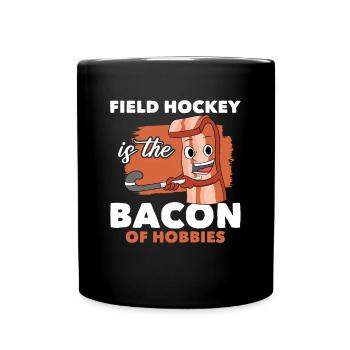 Marquer des buts Le hockey sur gazon est le bacon de Ho - Mug uni - noir - Devant