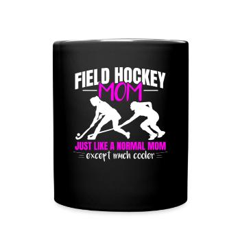 Hockey sur gazon Maman comme une maman normale Stick Play - Mug uni - noir - Devant