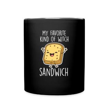 Lustiges Sandwich-Zitat Food-Liebhaber-Käse-Sandwiches - Tasse einfarbig - Schwarz - Vorne