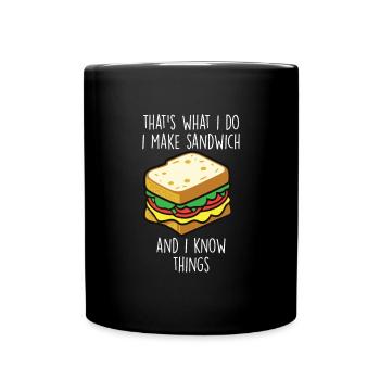Lustiges Sandwich-Zitat Food-Liebhaber-Käse-Sandwiches - Tasse einfarbig - Schwarz - Vorne