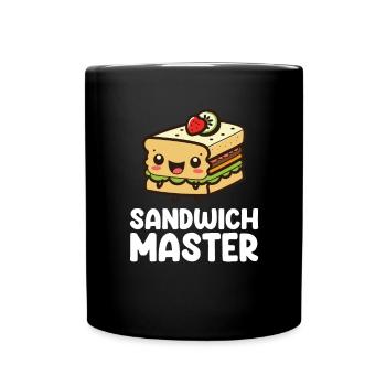 Lustige Sandwich-Liebhaber-Food-Sandwiches - Tasse einfarbig - Schwarz - Vorne
