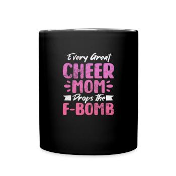 Cheerleader Cheerleading Sport Gymnastik Geschenk - Tasse einfarbig - Schwarz - Vorne