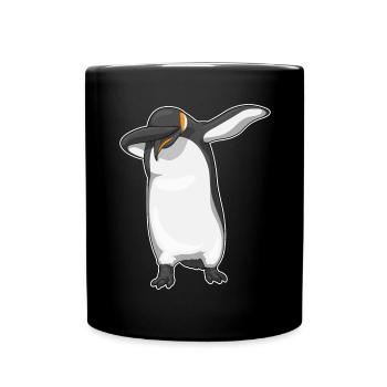 Pinguin Hip Hop Tanz - Tasse einfarbig - Schwarz - Vorne