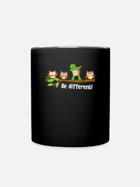 Be Different Dabbing Schildkröte - Tasse einfarbig - Schwarz