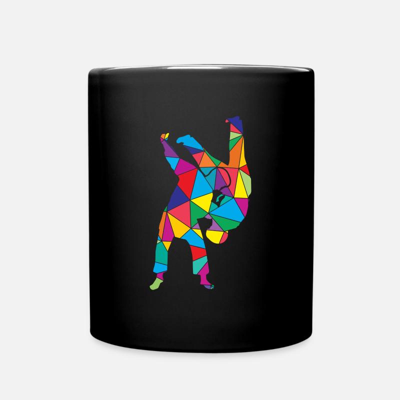 Low Poly Arts Martiaux Polygone Polygone Judo - Mug uni - noir