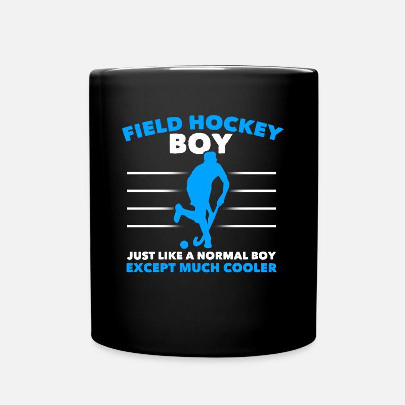 Marquer un garçon de hockey sur gazon comme une norme - Mug uni - noir