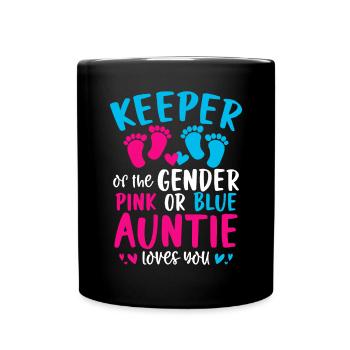 Gardienne du genre Pink Or Blue Auntie Loves You - Mug uni - noir - Devant