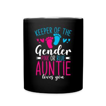 Gardienne du genre Pink Or Blue Auntie Loves You - Mug uni - noir - Devant