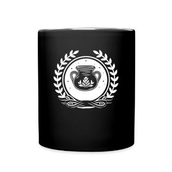Töpferei Vase - Töpferei Keramiker - Tasse einfarbig - Schwarz - Vorne