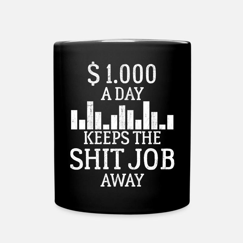 Ist es schon Montag, Anleger, die an der Börse handeln? - Tasse einfarbig - Schwarz