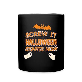 Grusel Halloweenspruch Spruch Halloween - Tasse einfarbig - Schwarz - Vorne