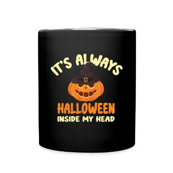 Grusel Halloweenspruch Spruch Halloween - Tasse einfarbig - Schwarz - Vorne