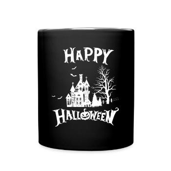 Grusel Halloweenspruch Spruch Halloween - Tasse einfarbig - Schwarz - Vorne