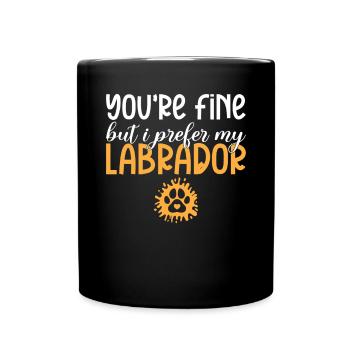 Labrador Liebhaber Geschenke - Tasse einfarbig - Schwarz - Vorne