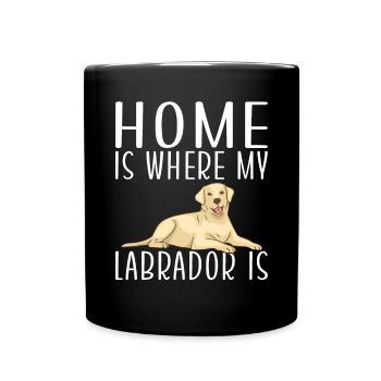 Labrador Liebhaber Geschenke - Tasse einfarbig - Schwarz - Vorne