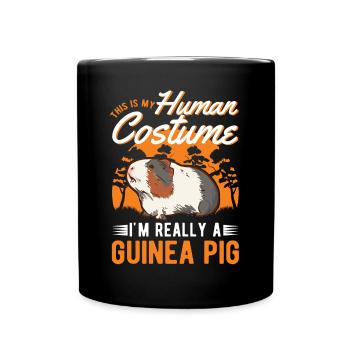Costume de cochon d’Inde Halloween - Mug uni - noir - Devant