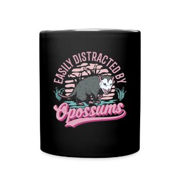 Facilement distrait par Opossums Possum Marsupial - Mug uni - noir - Devant