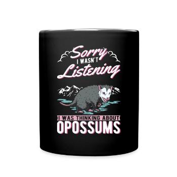 Opossum Cadeau Marsupial Opossum - Mug uni - noir - Devant