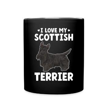 Scottish Terrier Scottie Dog - Full Colour Mug - black - Front