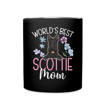 Scottish Terrier Scottie Dog - Full Colour Mug - black - Front