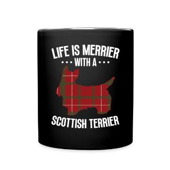Scottish Terrier Scottie Dog - Full Colour Mug - black - Front