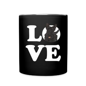 Scottish Terrier Scottie Hund - Tasse einfarbig - Schwarz - Vorne