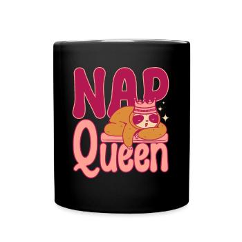 Sloth Nap queen - Full Colour Mug - black - Front