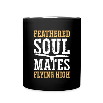 Âme sœur à plumes Flying High Falcon - Mug uni - noir - Devant