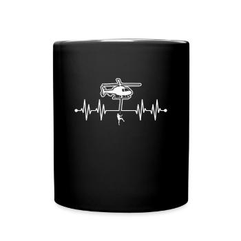 Battement de cœur Herzschlag - Mug uni - noir - Devant