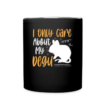 I'm only interested in Degu Compression Rat - Full Colour Mug - black - Front