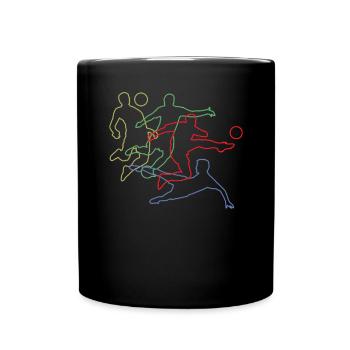 Football Accessories Gift Idea Football Fan - Full Colour Mug - black - Front
