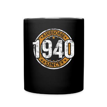 Awesome Since 1940 Retro Vintage Birthday - Full Colour Mug - black - Front