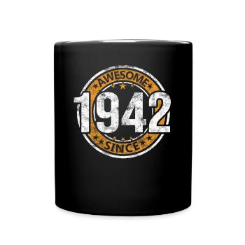 Awesome Since 1942 Retro Vintage Birthday - Full Colour Mug - black - Front
