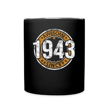 Awesome Since 1943 Retro Vintage Birthday - Full Colour Mug - black - Front