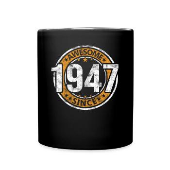 Génial depuis 1947 Retro Vintage Birthday - Mug uni - noir - Devant