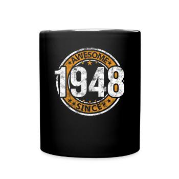 Awesome Since 1948 Retro Vintage Birthday - Full Colour Mug - black - Front