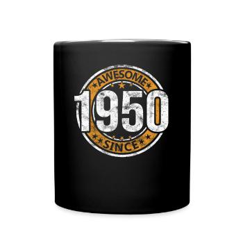 Awesome Since 1950 Retro Vintage Birthday - Full Colour Mug - black - Front