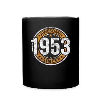 Awesome Since 1953 Retro Vintage Geburtstag - Tasse einfarbig - Schwarz - Vorne