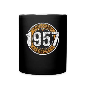 Awesome Since 1957 Retro Vintage Birthday - Full Colour Mug - black - Front
